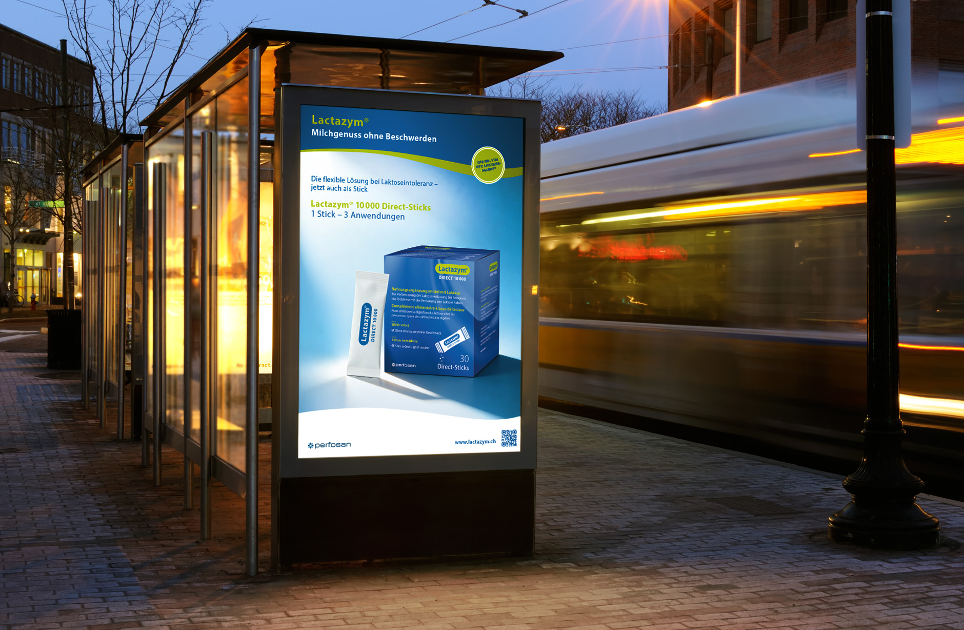 Lactazym Plakat, Printmedien Design, Newsign