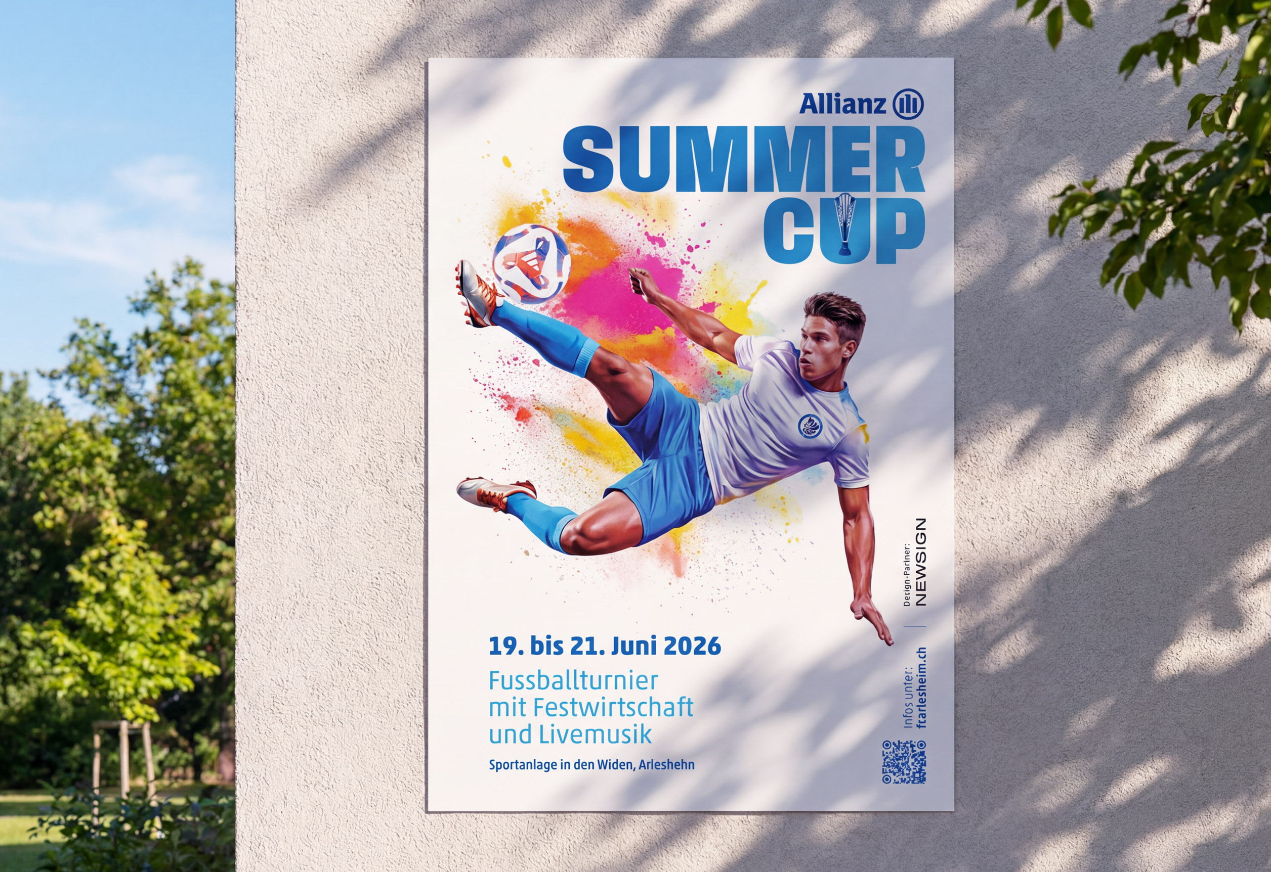 Allianz Summer Cup 26, Keyvisual-Design, Newsign