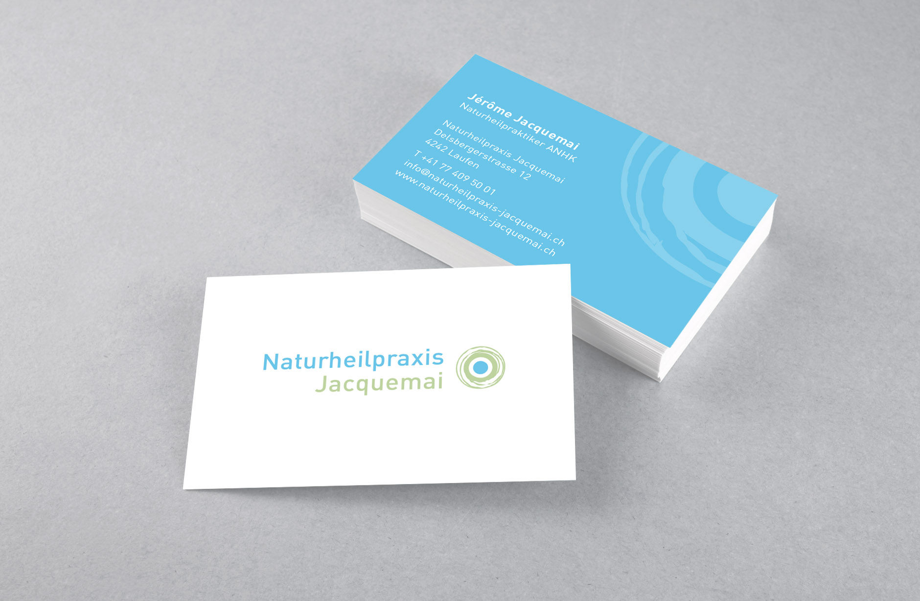 Naturheilpraxis Jacquemai Visitenkarten Design – Newsign GmbH