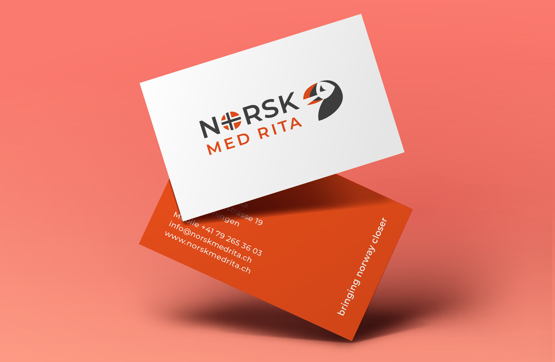 Norsk Med Rita Visitenkarten Design – Newsign GmbH