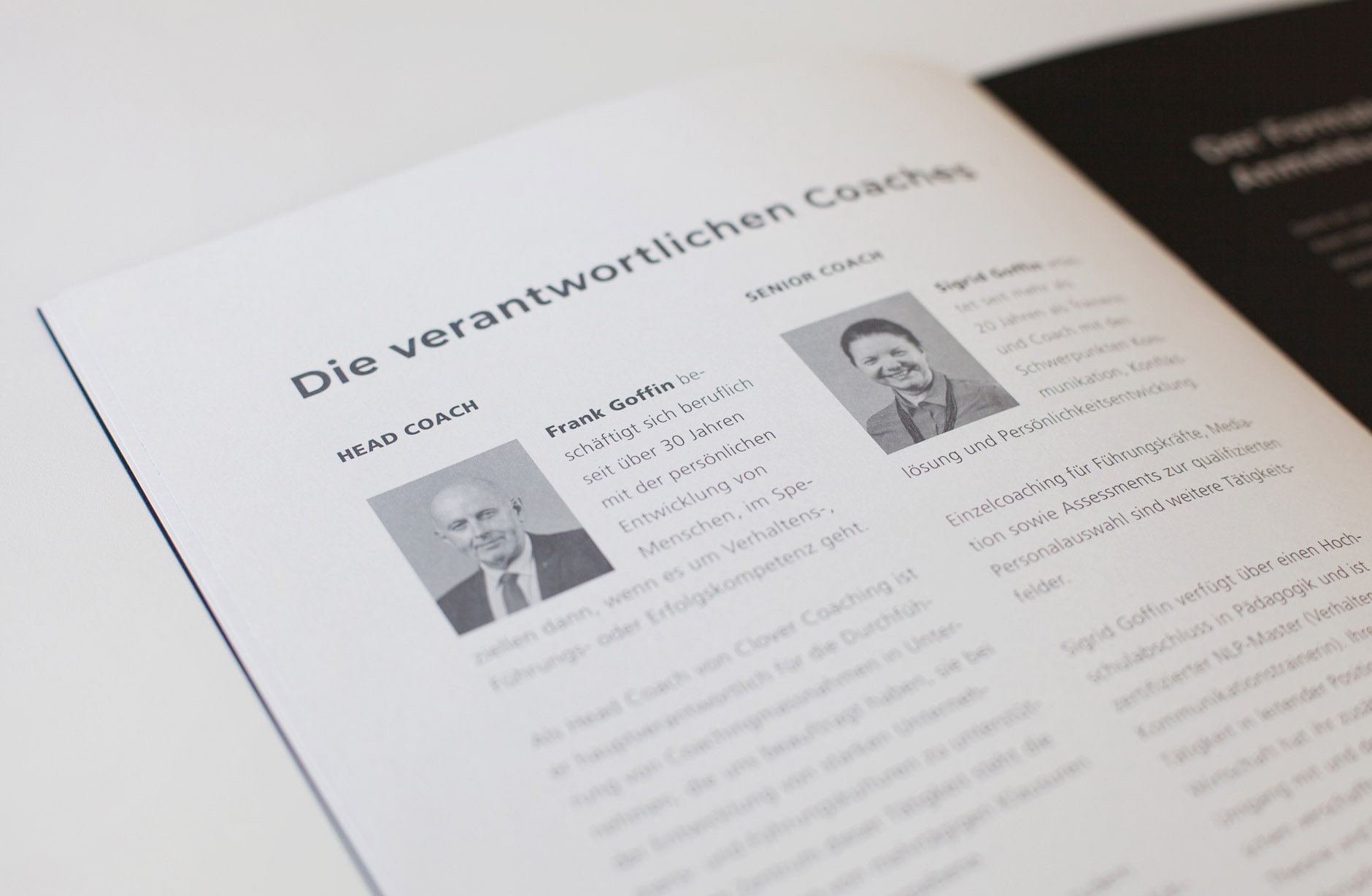 Clover Coaching V.I.P. Broschüre – Newsign GmbH