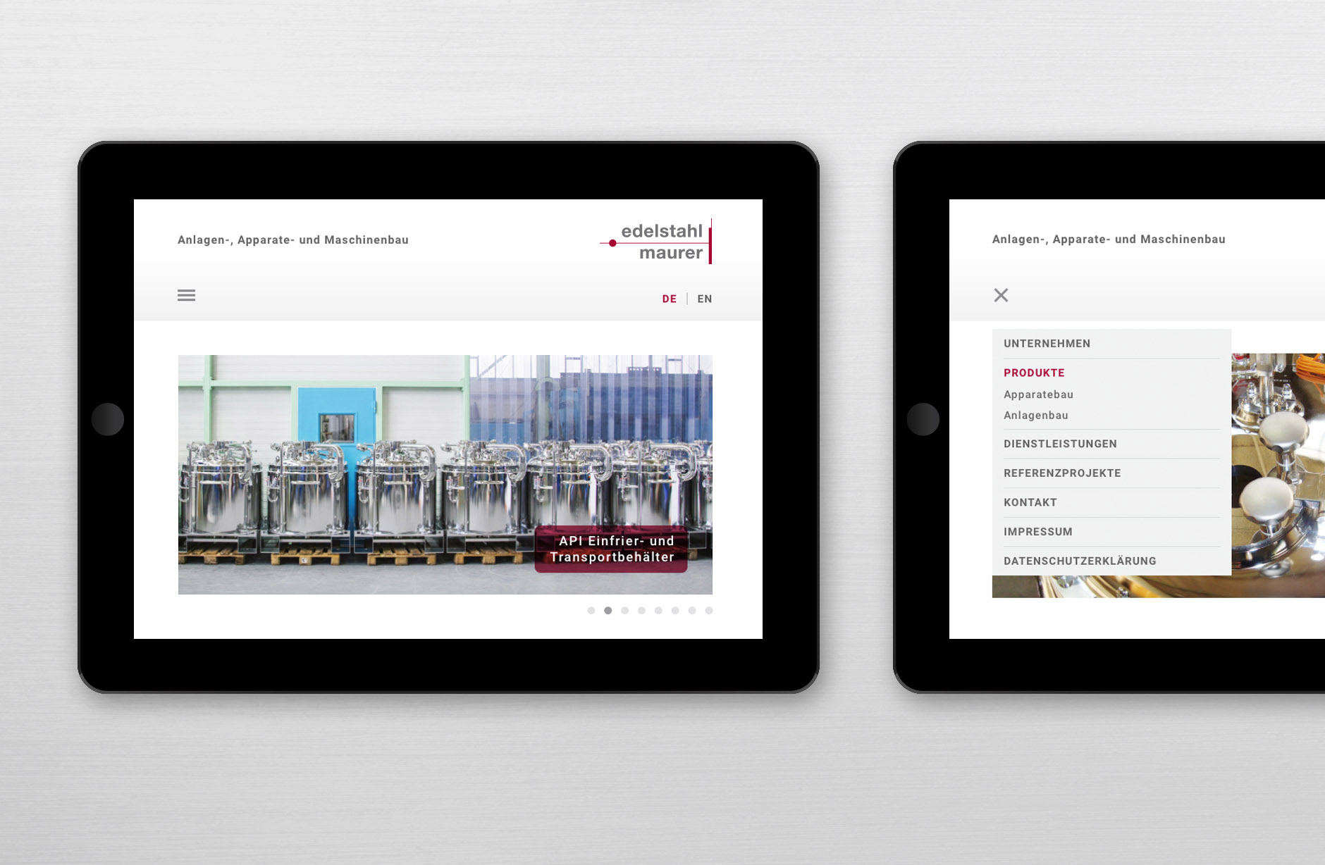 Edelstahl Maurer Website – Newsign GmbH