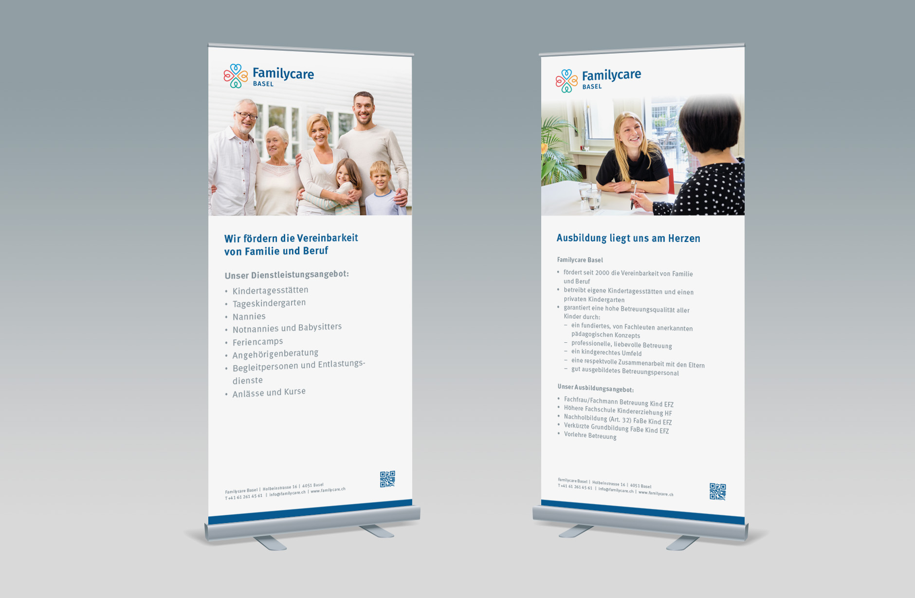 Familycare Basel Rollups – Newsign GmbH