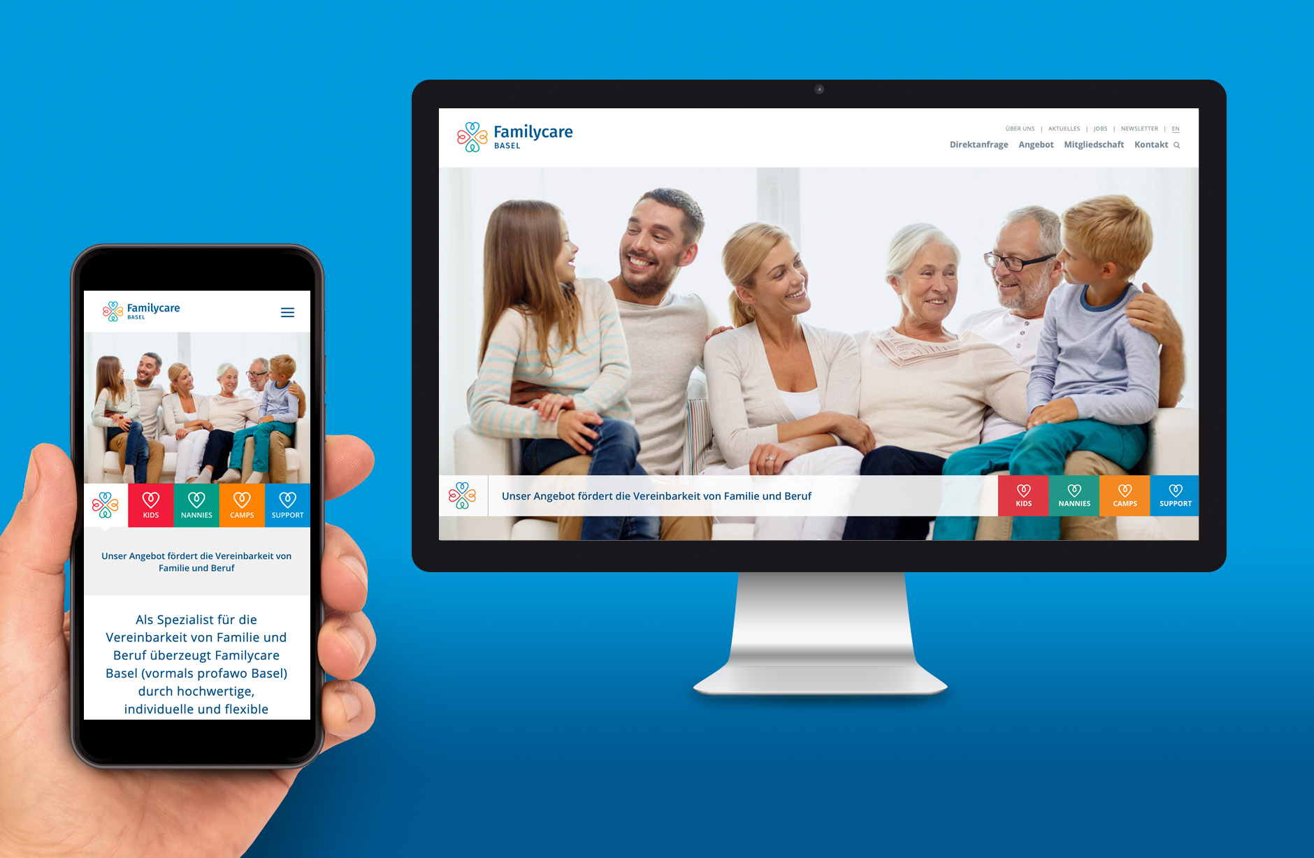 Familycare Basel Webseite – Newsign GmbH