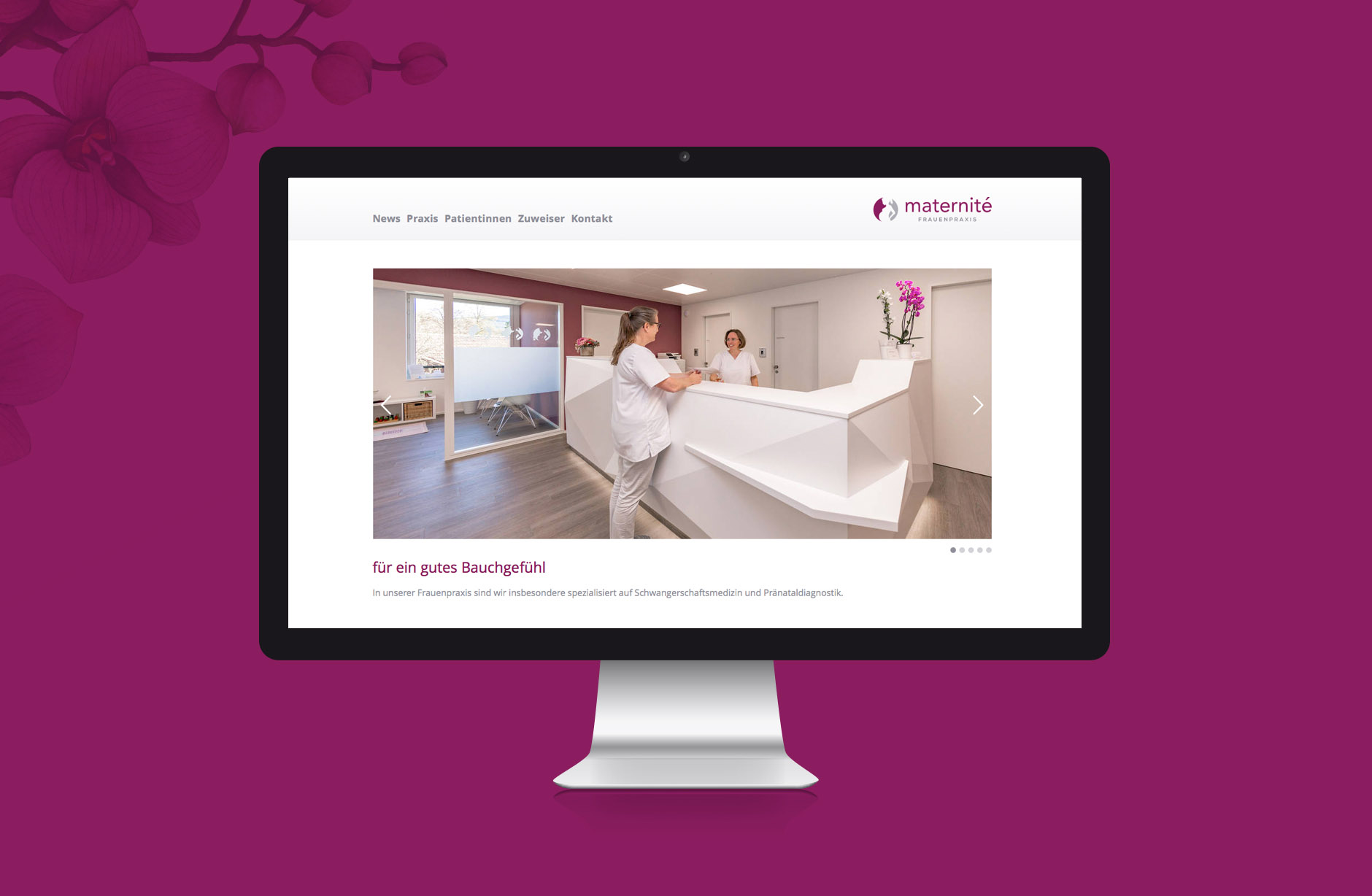 Frauenpraxis Maternité Website – Newsign GmbH